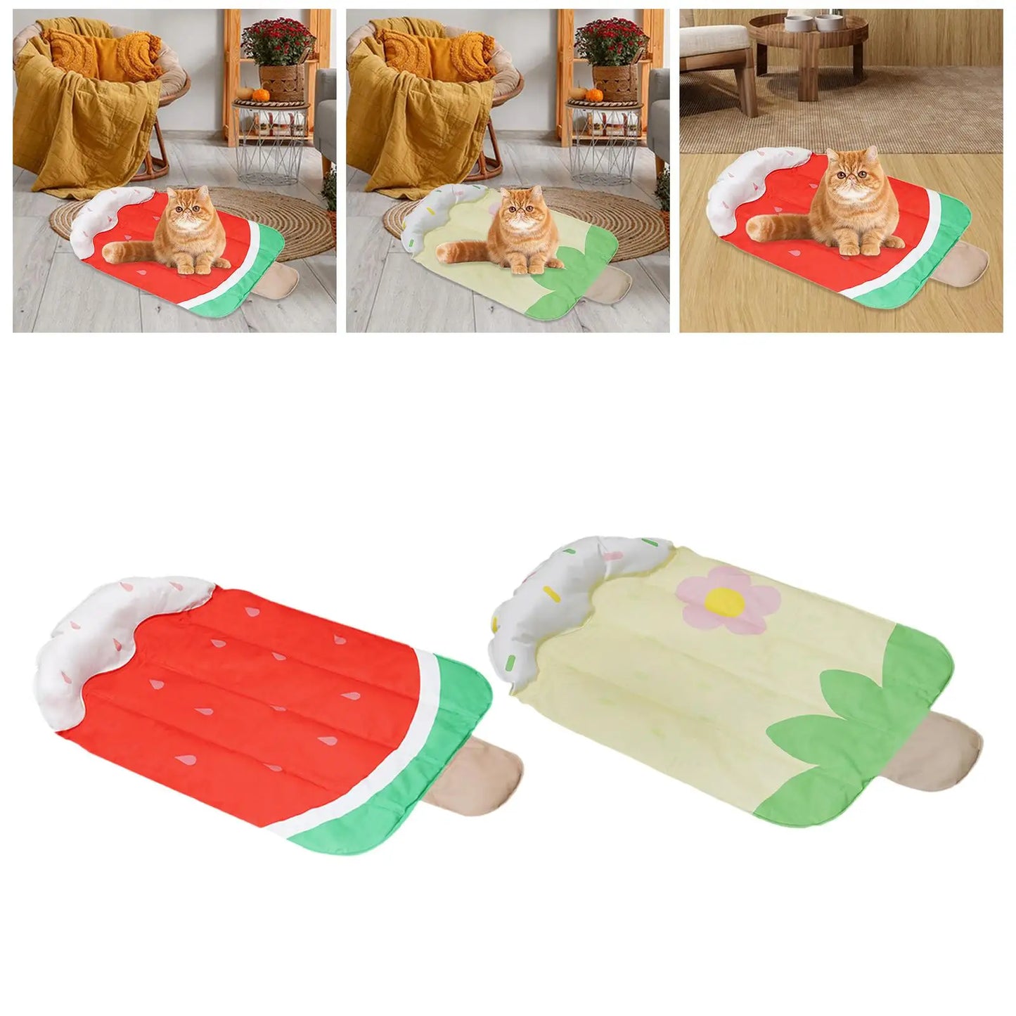 Pet Cooling Gel Mat Playmat Washable Furniture Protection Dog Cooling Pad Summer Cushion Bed for Small Medium Dog and Adult Cat