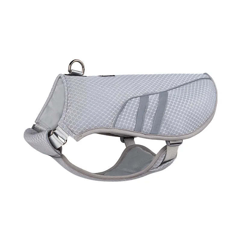 Dog Cooling Vest Harness – Breathable Summer Jacket with Leash Ring, Adjustable Fit for Small Dogs